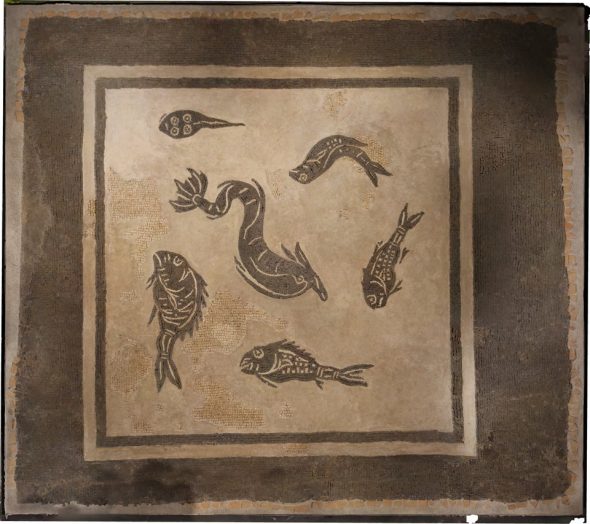 Fidenæ alla Porta di Roma - Mosaico con pesci