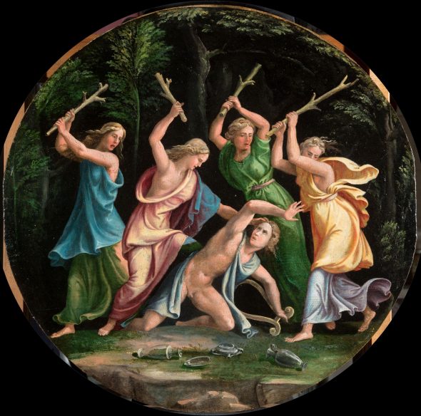 Bottega di Giulio Romano, Morte di Orfeo , Torino, collezione privata