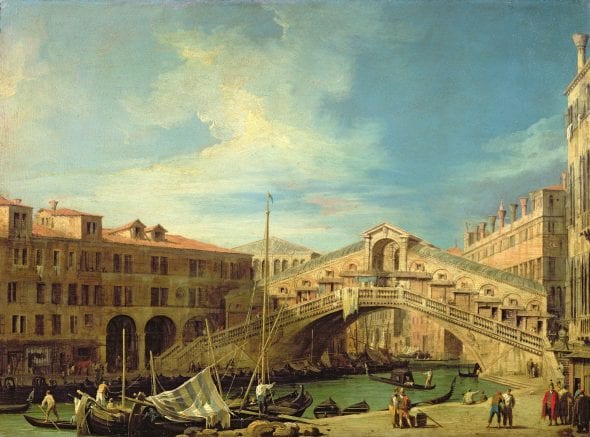 Antonio Canal detto Canaletto Il Ponte di Rialto Olio su rame, cm 45,5 x 62,5 Wells-Next-The-Sea, Holkham Hall