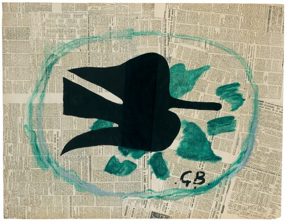 L'Oiseau dans le feuillage, 1961 litografia a colori su carta Rives, applicata su cartone, 805 x 1050 mm Prestito permanente della Sparkasse Münsterland Ost al Kunstmuseum Pablo Picasso Münster