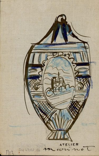 Studi e variazioni per i vasi della Maison Cubiste, circa 1912-1913, Maurice Marinot, Fondazione Cini 