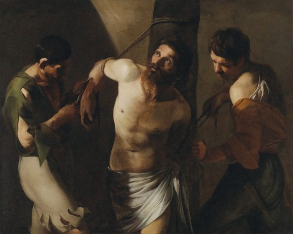Bartolomeo Manfredi (1582 - 1622) Il Martirio di San Bartolomeo, olio su tela, 120 x 150 cm, asta 30 aprile 2019 stima € 300.000 - 400.000
