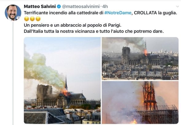 Tweet Salvini