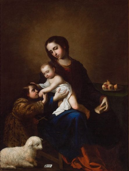 Francisco de Zurbarán, La Virgen con el Niño Jesús y San Juan Bautista niño, 1662, Museo de Bellas Artes, Bilbao