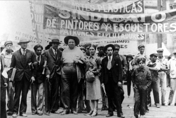 Frida Kahlo e Diego Rivera alla manifestazione del primo maggio, Tina Modotti Jesi 2019 