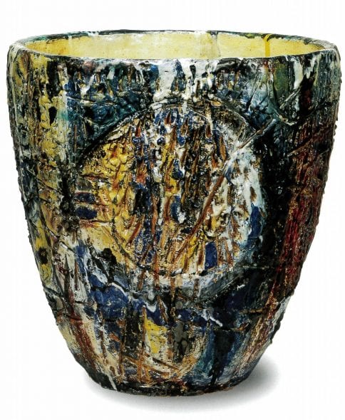 Lot 10 Emilio Scanavino VASO ceramica smaltata policroma cm 38,5x38 1956 EST € 15.000 – 20.000