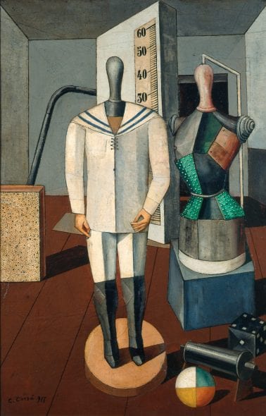 Carlo Carrà, Madre e figlio, 1917, olio su tela, Collezione Jesi