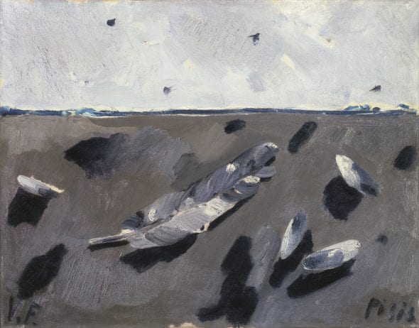 Filippo De Pisis, I pesci sacri, 1924, olio su tela. Collezione Jesi