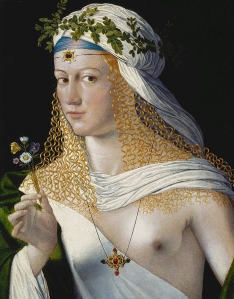 Bartolomeo Veneto, Ideal Portrait of a Young Woman as Flora , c. 1520 Frankfurt am Main, Städel Museum © Städel Museum – ARTOTHEK