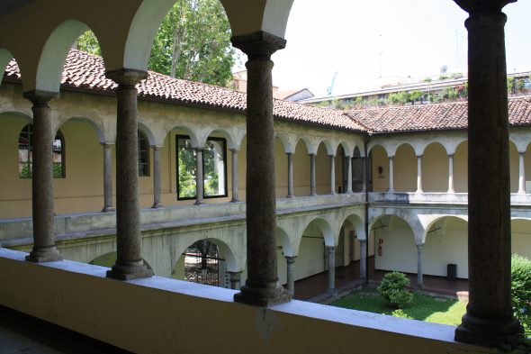 Società Umanitaria di Milano, veduta dall'alto dei chiostri