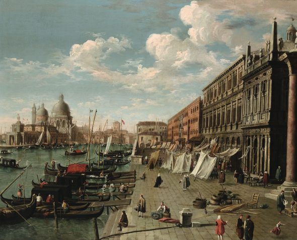 Jacopo Fabris (Venezia 1689 - Charlottenborg 1761) L'ingresso del Canal Grande STIMA: EUR 80.000,00 - 90.000,00