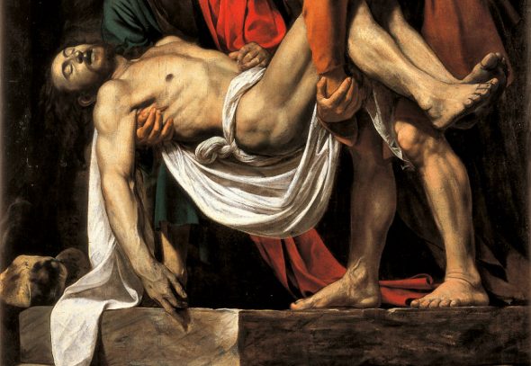 Caravaggio, Deposizione (dettaglio mano)