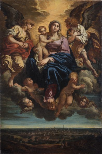 Carracci. Madonna in gloria. Pittura figurativa del '600-'700