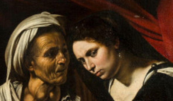 Un particolare della Giuditta che decapita Oloferne, l’opera attribuita a Caravaggio a Tolosa