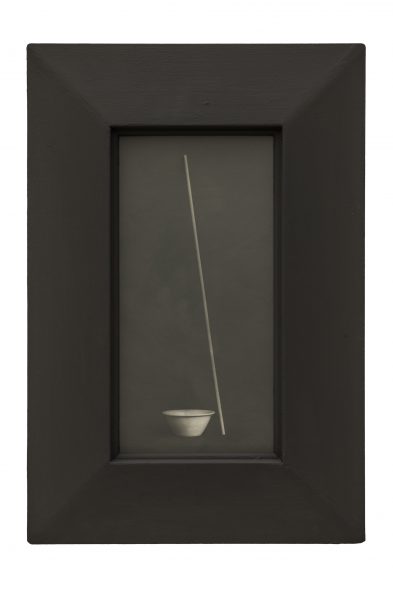 OSCURITÀ SILENTE, 2017 SILENT DARKNESS (cm 38 x 19), [cm 58 x 39] * STAMPA ALCHEMICA AI SALI D’ARGENTO APPLICATA SU CARTONCINO, IN CORNICE ALCHEMICAL PRINT MOUNTED ON CARDBOARD, FRAMED Foto ©Luca Laureati