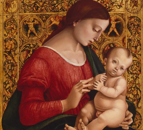 Madonna con il bambino in un dipinto di Signorelli