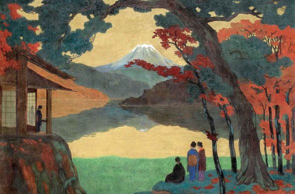 quadro con il monte Fuji sullo sfondo