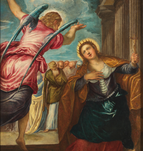 Tintoretto, L’angelo annuncia il martirio a Santa Caterina d’Alessandria (part.), noto come Il Tintoretto di David Bowie”, 1560 ca