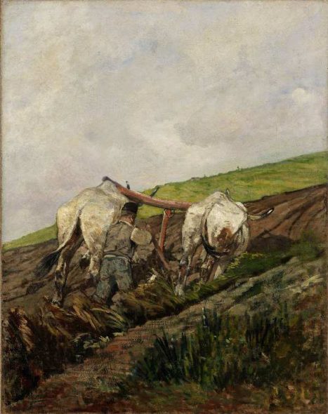 Giovanni Fattori, L’aratura, 1882 circa, olio su tela, cm 102,2x80