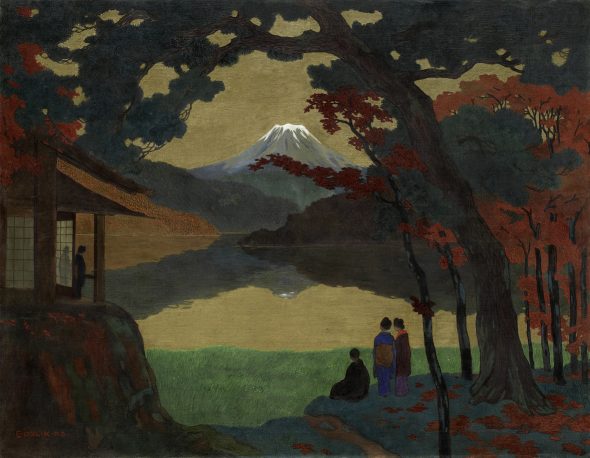 Emil Orlik, Paesaggio con il monte Fuji, 1908, Courtesy Daxer & Marschall Gallery, Monaco