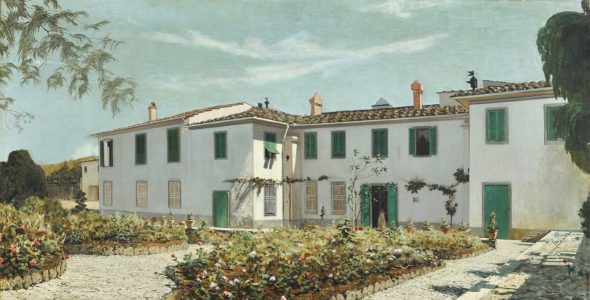 Telemaco Signorini, Villa Toscana, 1872-1874, olio su tela, cm 61 x 116