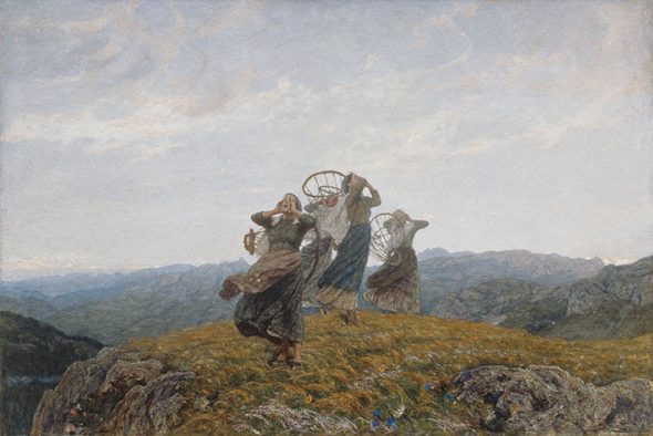 Luigi Rossi, Il canto dell’aurora 1910-1912, Olio su tela 125.7 x 187.5 cm, MASI Lugano, Collezione Città di Lugano