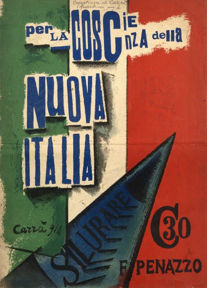 Lotto 218 [FUTURISMO] - CARRA' Carlo (1881-1966) PENAZZO Francesco (1881-1966) - Per la coscienza della nuova Italia. Milano: A. Bertarelli, 1914. Valutazione € 200-300