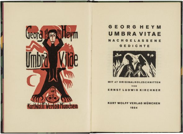 Ernst Ludwig Kirchner, xilografie orginali per "Umbra vitae" di Georg Heym, 1924