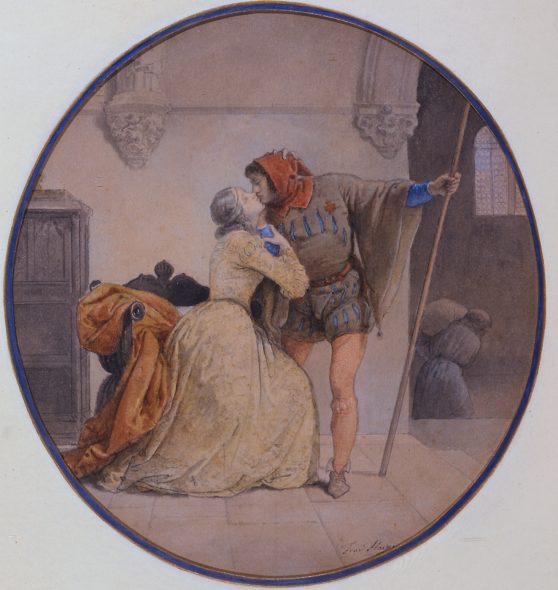 Francesco Hayez, Il bacio, 1859, Amore Passione e Sentimento. Da Hayez a Cremona e Previati Palazzo della Meridiana 2019