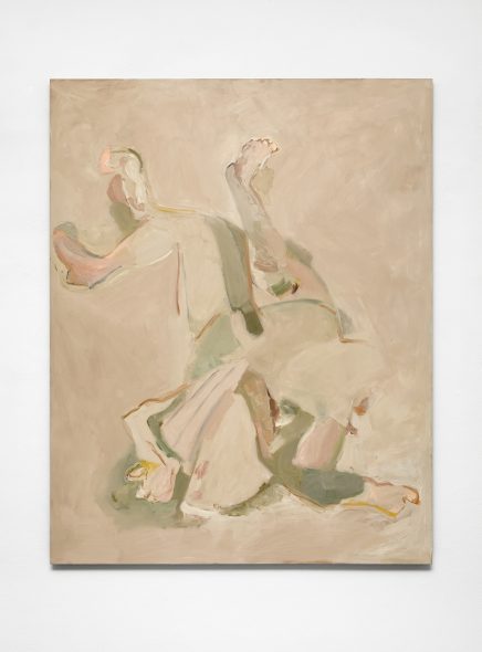 Beatrice Meoni, Caduta, olio su tavola, 152 x 120 cm, 2019