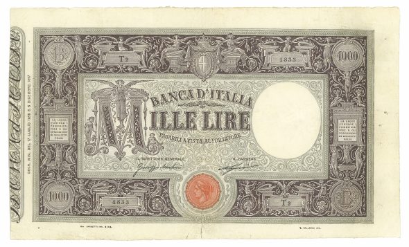 32.000 euro per la banconota da 1.000 lire del 1897, a fronte della stima di 5.000 euro.