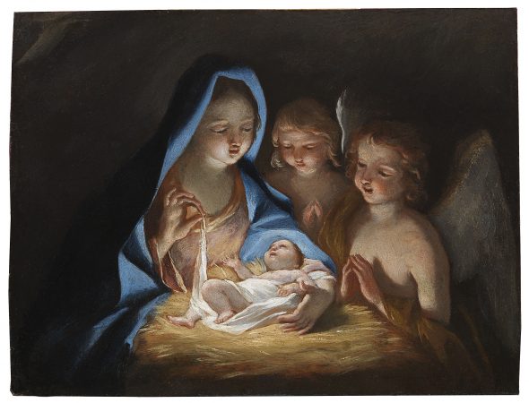 Giovanni Lanfranco, Madonna con Bambino e due angeli