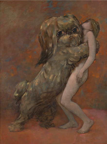 Dorothea Tanning (1910-2012). Tableau vivant (Living Picture), 1954. Oil on canvas, 116.6 x 88.8 cm (framed: 117.8 x 90.5 cm).