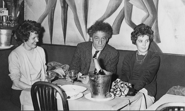 Annette, Alberto e Caroline al La Villa in rue BrÃ©a, Parigi, 1962 circa
