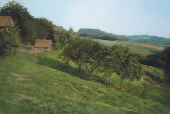 Gerhard Richter (b. 1932), Wiese (Meadow), painted in 1983. Oil on canvas. 99.4 x 150 cm