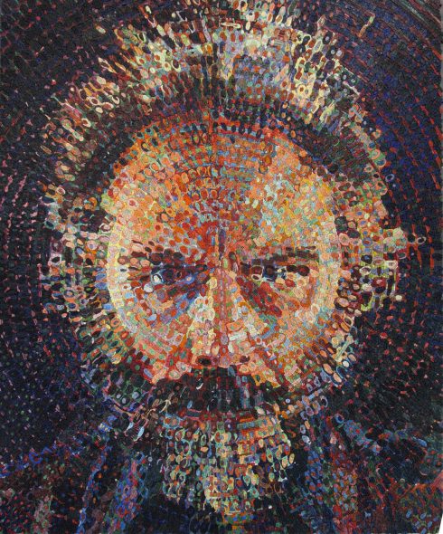 Chuck Close, Lucas/Mosaic 2019 glass smalti and ceramic combination. Mostra: Chuck Close. Mosaics, Mar Museo d’Arte della città di Ravenna