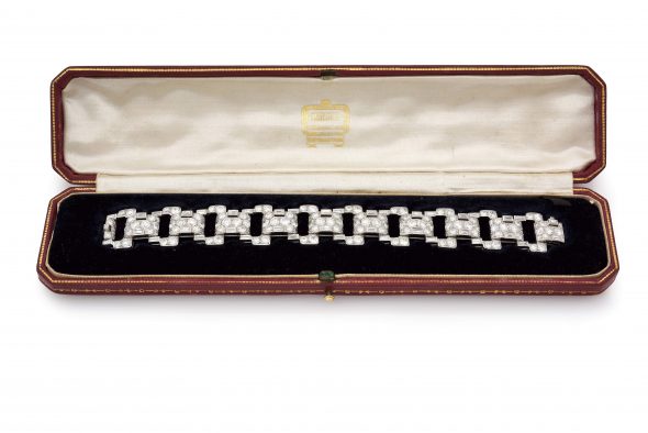 Bracciale in diamanti Cartier-1932 con custodia originale- 40.000-60.000