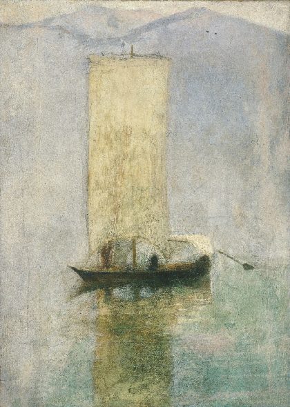 Filippo Franzoni La vela 1895 circa Olio su tela - 62 × 44,5 cm Collezione privata