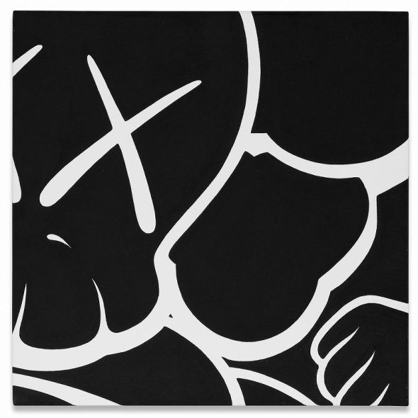 Kaws – Untitled (SM1) (2000) Acrylic on canvas, 41 x 41 cm © Kaws $176,500, SBI Art Auction Co, Ltd, Tokyo, 3 November 2018