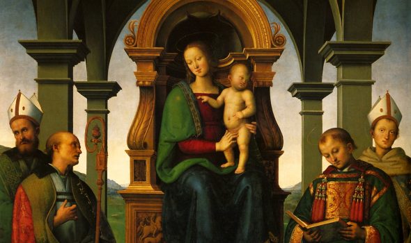 La Pala dei Decemviri di Pietro Perugino (particolare)
