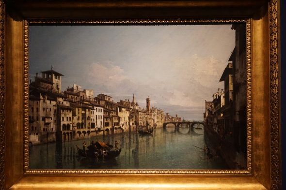 L'arno dal Ponte Vecchio fino a Santa Trinità e alla Carraia, Firenze, Bernardo Bellotto. 1740