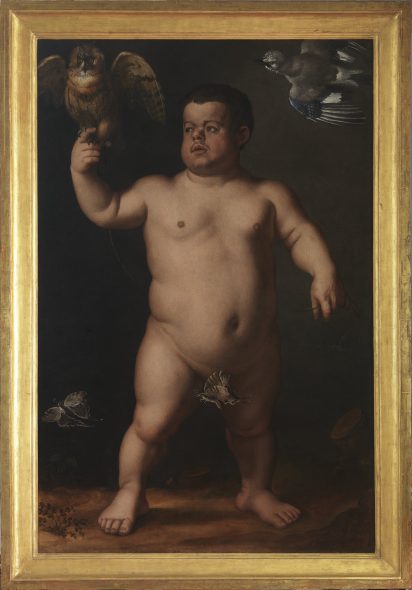 Agnolo di Cosimo detto Bronzino (Italia, Firenze 1503 – 1572);Ritratto del Nano Morgante (fronte), olio su tela 149 x 98 cm (Altezza x Larghezza), 1553 circa