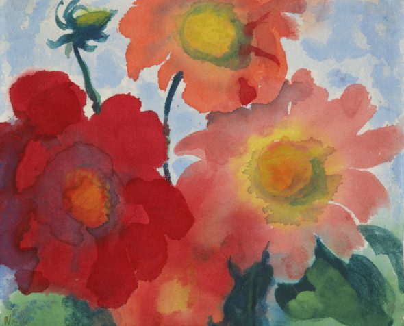 Impressionist and modern art sale Sotheby's New York novembre 2019 Emil Nolde, Rote Dahlien (Red Dahlias), stimato 60/80,000$