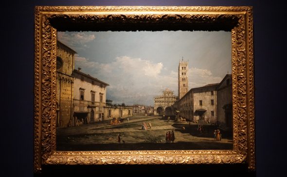 Piazza San Martino con la cattedrale, Lucca, Bernardo Bellotto. 1740