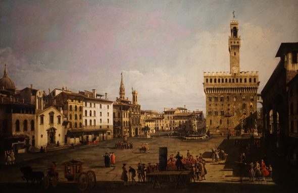 Piazza della Signoria, Firenze, Bernardo Bellotto, 1740.