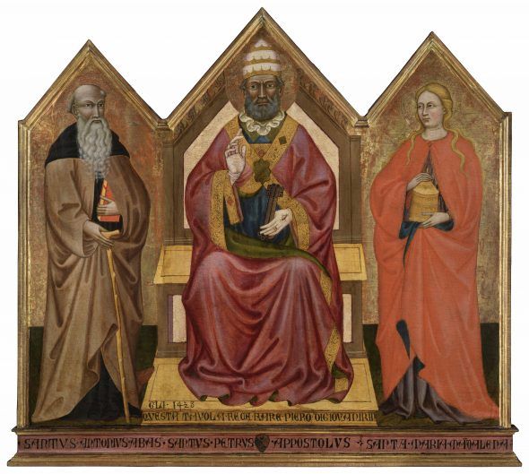 San Pietro in Trono tra Sant’Antonio Abate e Maria Maddalena del Maestro di Sant_Ivo