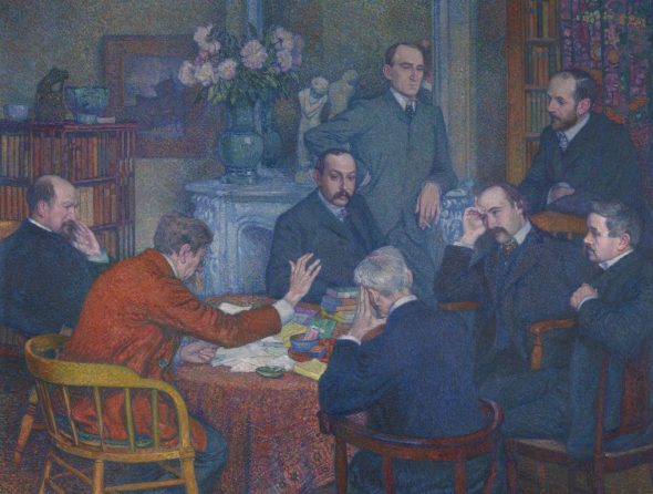 Théo van Rysselberghe, La Lecture par Emile Verhaeren, 1903 Gand, Musée des Beaux-arts de Gand © www.lukasweb.be – Art in Flanders, photo Hugo Maertens