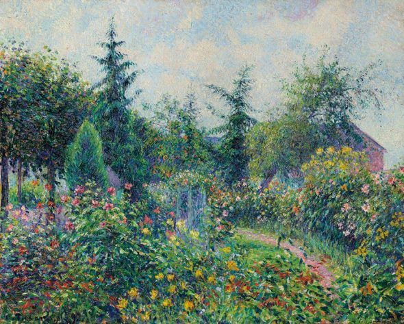 Camille Pissarro (1830-1903), Jardin et poulailler chez Octave Mirbeau, Les Damps, 1892. Offered in the Impressionist and Modern Art Evening Sale on 11 November at Christie’s in New York