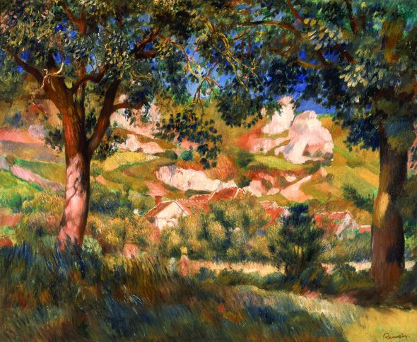 Pierre-Auguste Renoir Paysage à la Roche-Guyon, 1887 Olio su tela, 45,7x60 cm Collezione Pérez Simón, Messico