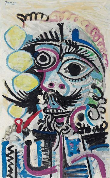 Pablo Picasso (1881-1973), Buste d’homme, 1968. Offered in the Impressionist and Modern Art Evening Sale on 11 November at Christie’s in New York. Artwork: © 2019 Estate of Pablo Picasso / Artists Rights Society (ARS), New York